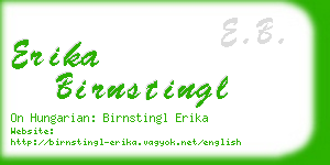 erika birnstingl business card